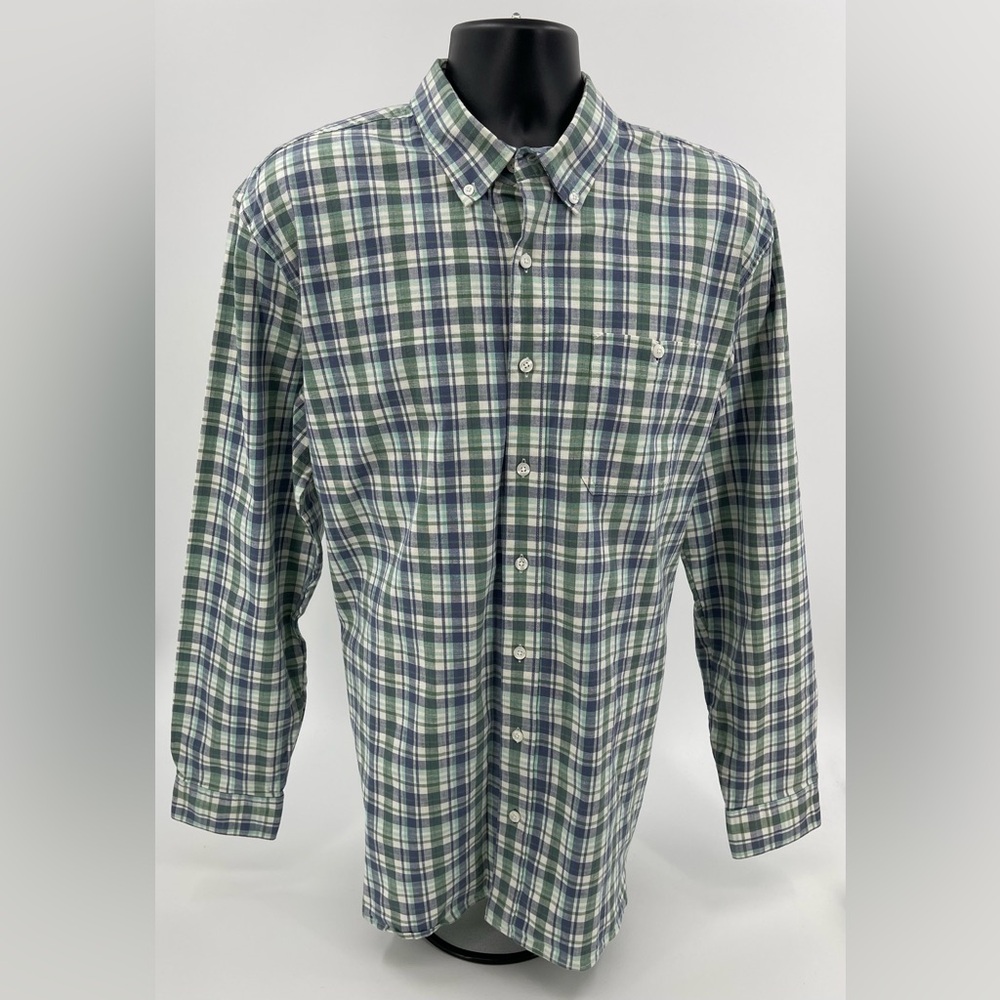 LL Bean Comfort Stretch Chambray Shirt Men’s Large Tall Trad Fit 515131 Blue NWT